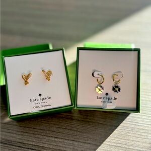 NWT 2 pair Kate Spade earrings- flowers 🌺 & bows 🎀